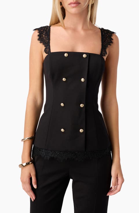 Deanna Faux Double Breasted Top