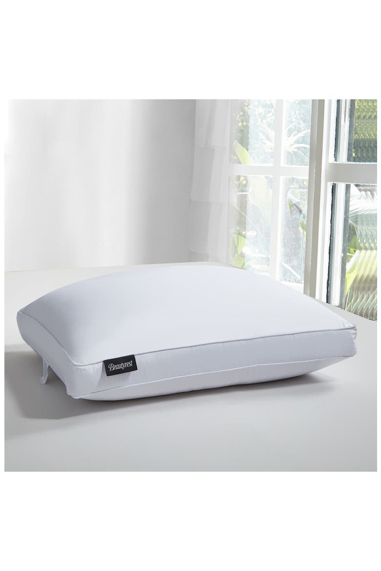 Beautyrest 400 Thread Count Sateen Cotton European Goose Down Pillow - Firm, Alternate, color, WHITE