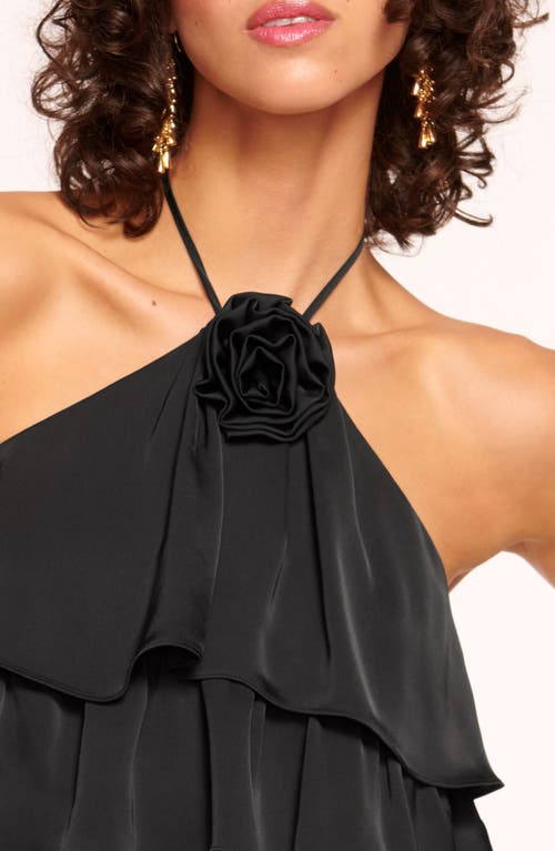 RAMY BROOK RAMY BROOK MINNIE TIERED RUFFLE HALTER TOP 