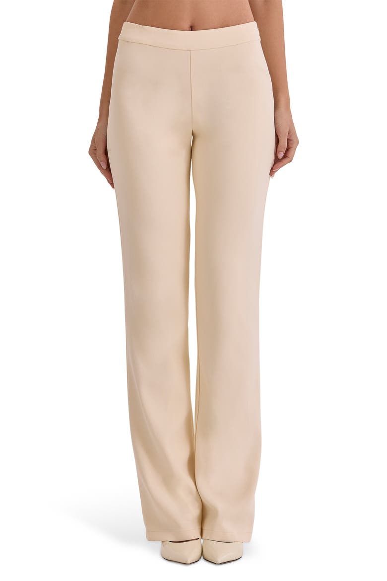 Chiara Straight Leg Crepe Trousers, Main, color, VINTAGE IVORY