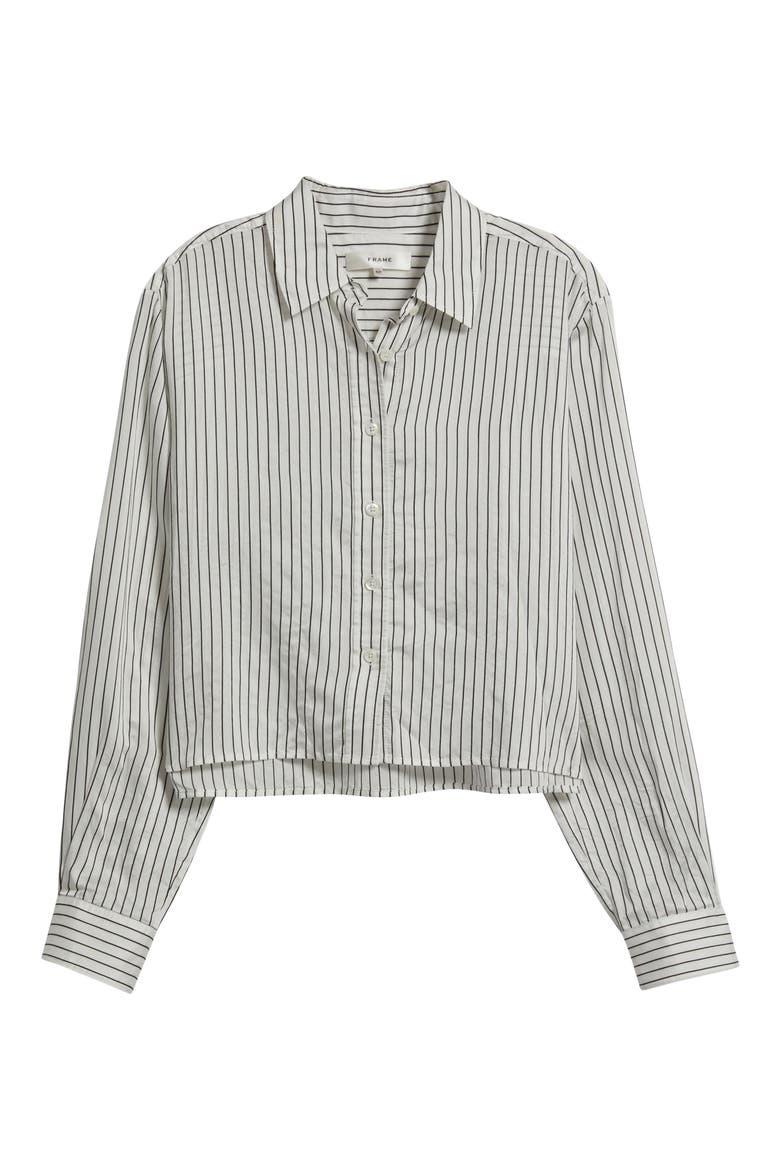 The Charles Button-Up Shirt, Alternate, color, CREAM/ NAVY
