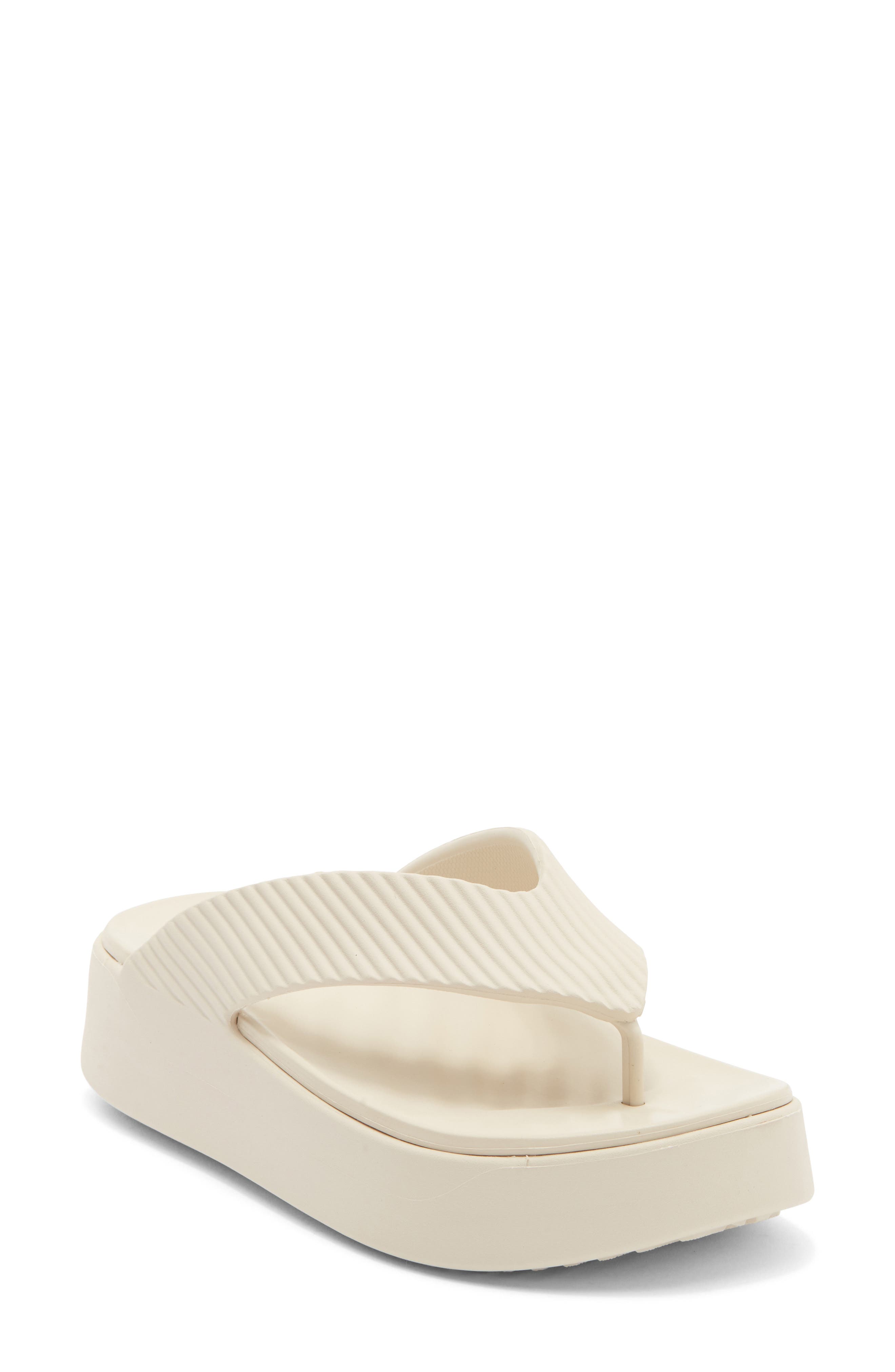 CROCS Getaway Groove Platform Flip Flop, Main, color, Sandstone