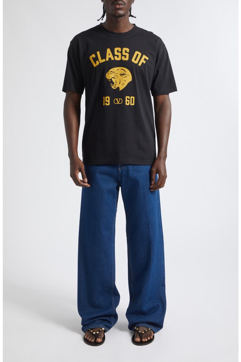 Panther Graphic T-Shirt, Alternate, color, BLACK/ GOLD