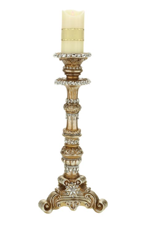 Jeweled Pillar Candleholrder, Large