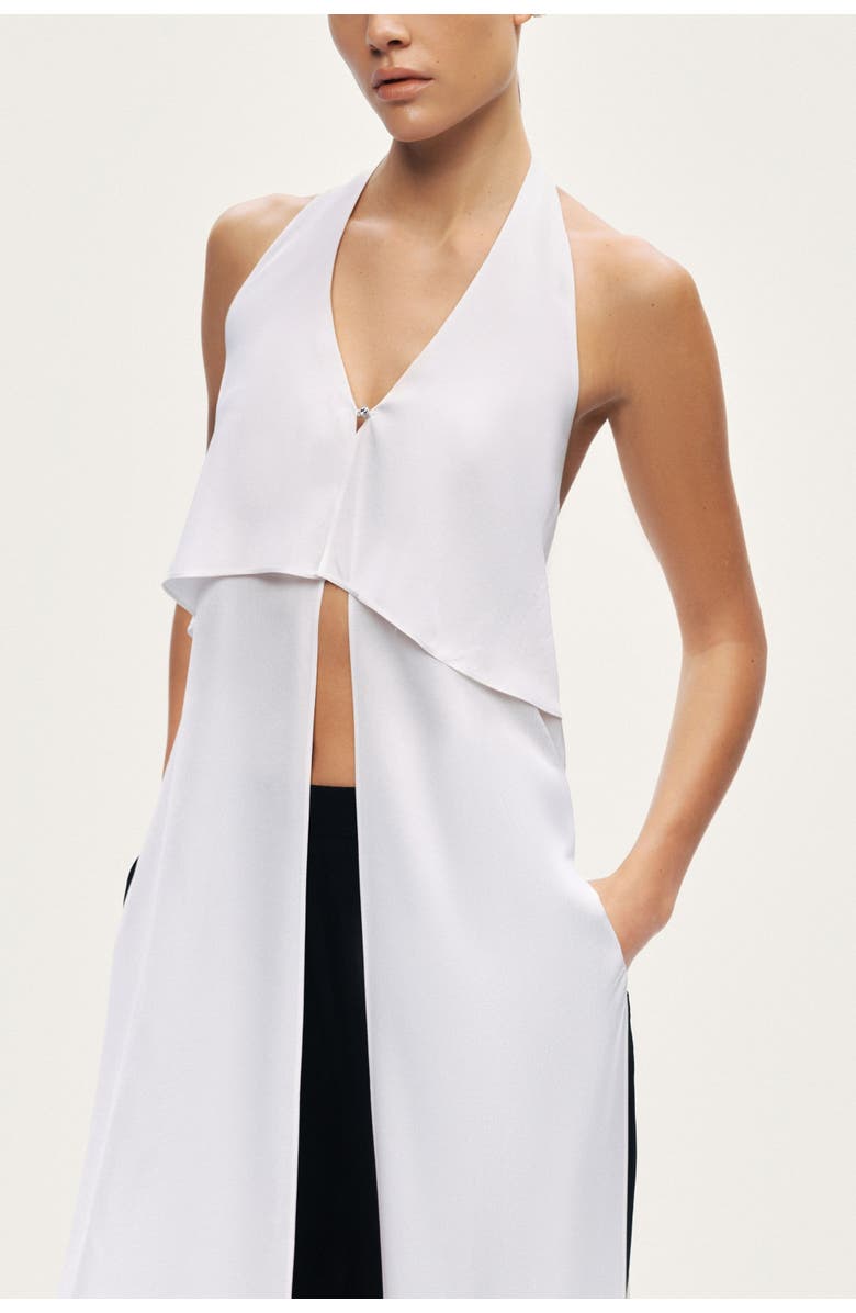 Nocturne Layered Halter Blouse, Alternate, color, Ivory