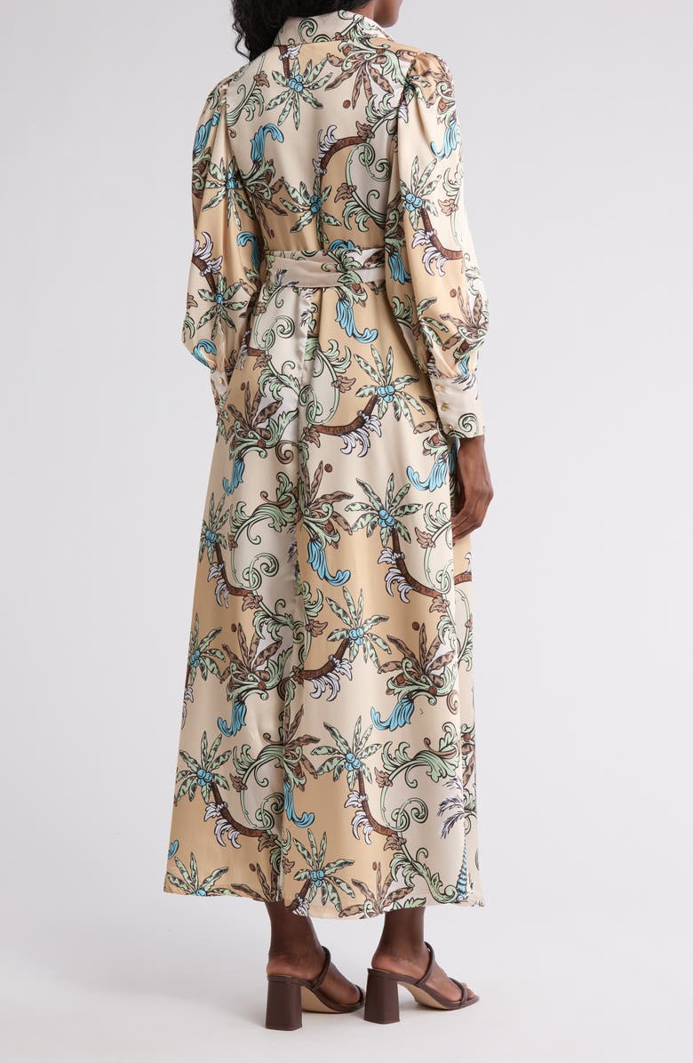 Love By Design Rebel Twill Maxi Dress, Alternate, color, Coconut Floral