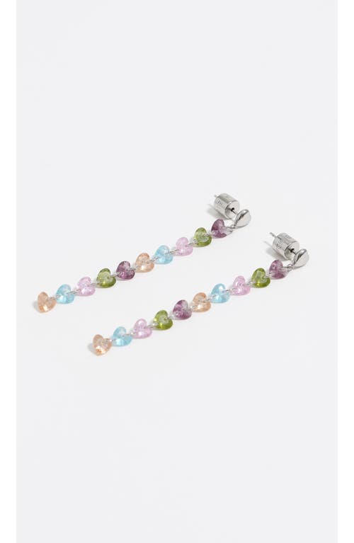 Bimba Y Lola Crystal-heart Earrings In Multi