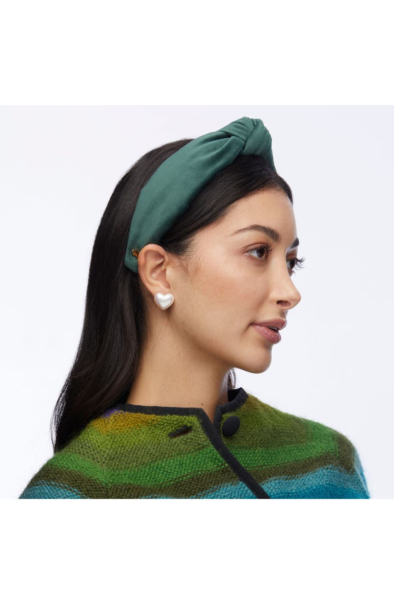 Lele Sadoughi Forest Green Velvet Knotted Headband, Alternate, color, Forest Green 300