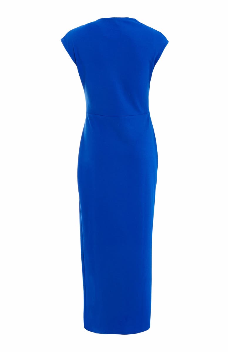 QUIZ Scuba Crepe Maxi Dress With Wrap Button Detail, Alternate, color, 