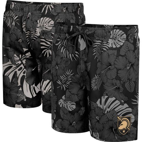 Men's Colosseum Black Army Black Knights The Dude Swim Shorts