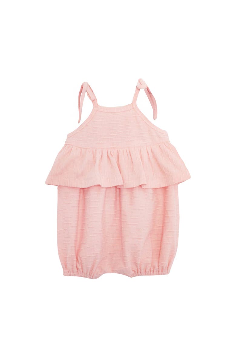 Pinky Linky Sleeveless with Knot Detail Romper, Alternate, color, Pink