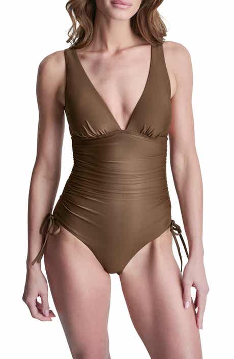 DKNY Plunge One-Piece Swimsuit