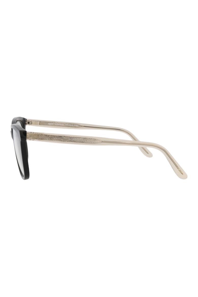 53mm Square Optical Glasses, Alternate, color, BLACK CLEAR TRANSPARENT