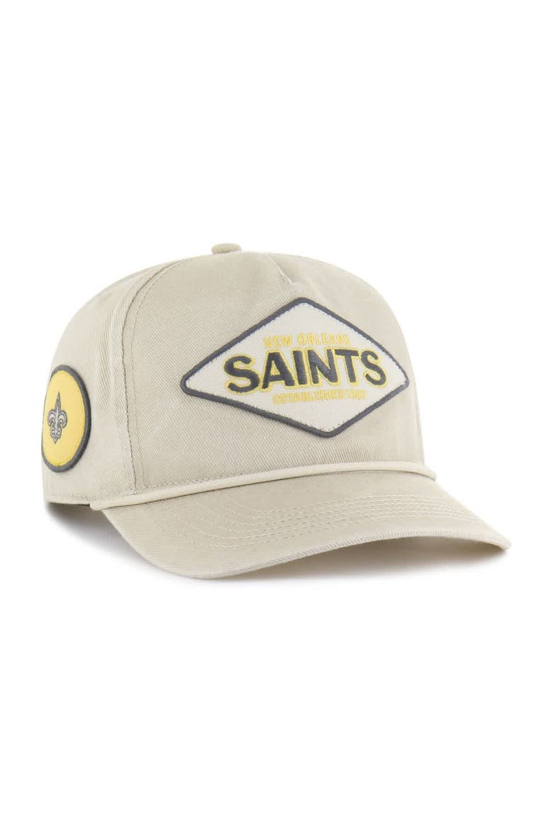Men's '47 Khaki New Orleans Saints Cairn Hitch Adjustable Hat, Main, color, Khaki