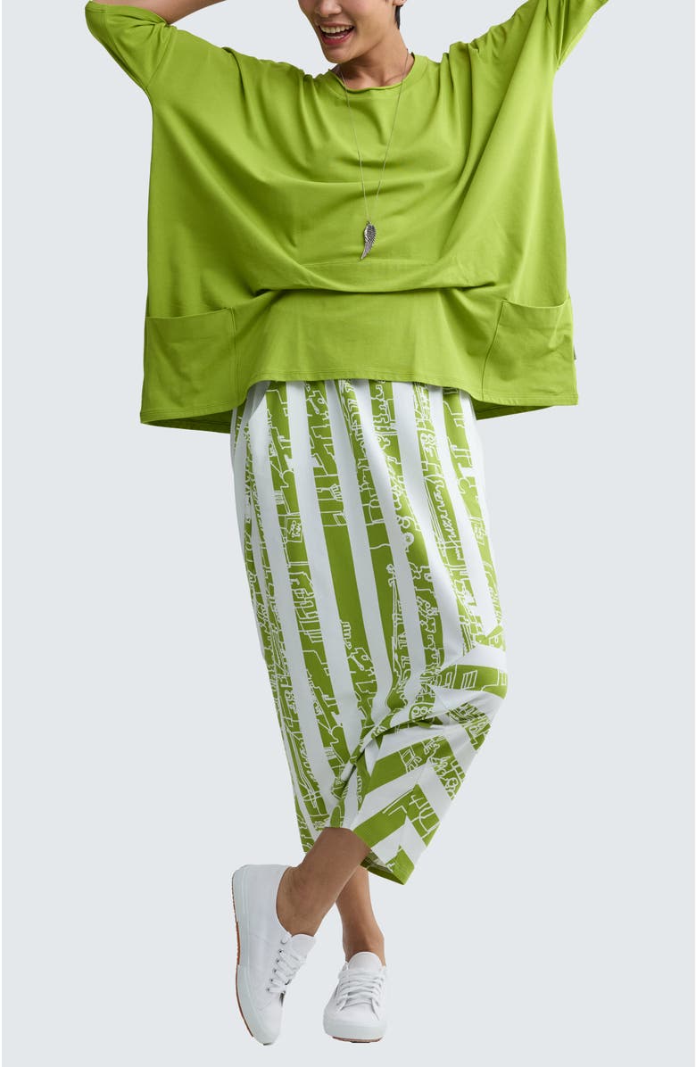 LUUKAA Solene Layered Jersey Tunic, Alternate, color, Lime