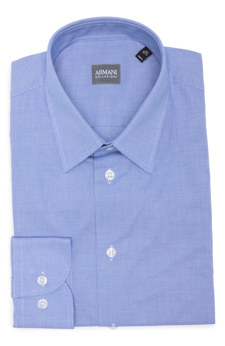 Armani Collezioni Stretch Cotton Dress Shirt, Alternate, color, Sky Blue