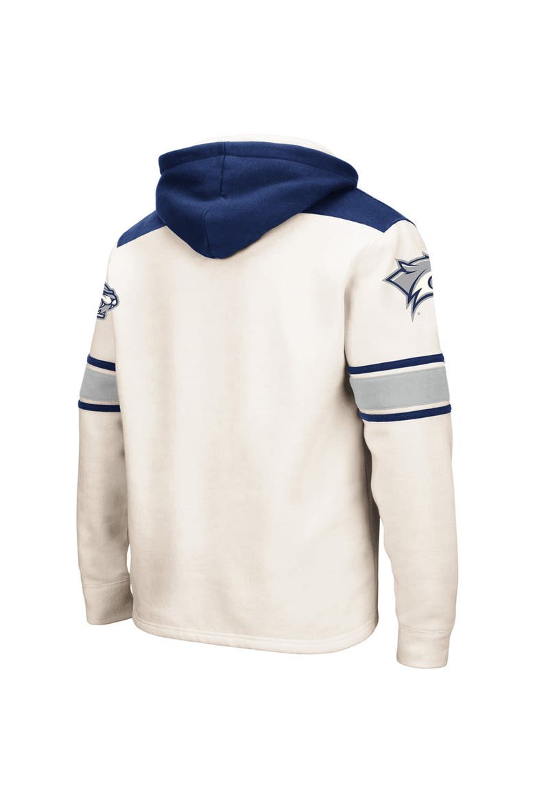 Men's Colosseum Cream New Hampshire Wildcats 2.0 Lace-Up Pullover Hoodie, Alternate, color, Cream