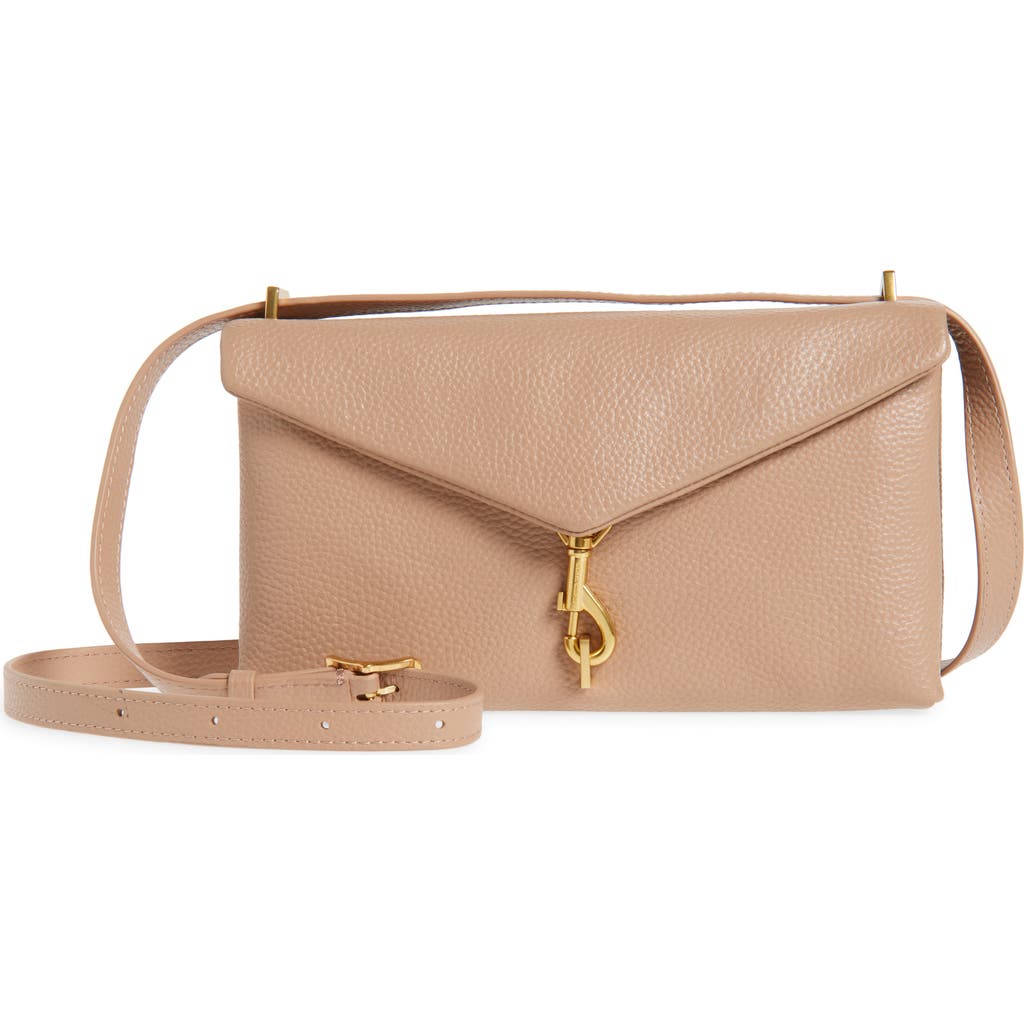 Rebecca Minkoff Megan Grained Leather East/west Crossbody Bag In Blushing
