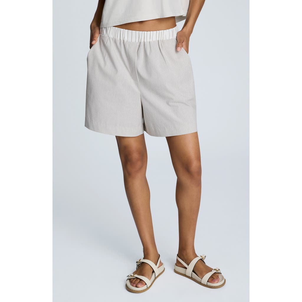 Kenneth Cole Pull-on Elastic Waistband Boxer Shorts In Gray