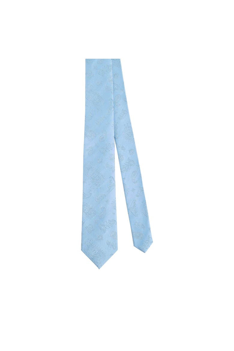 "Paisley" Silk Jacquard Tie, Alternate, color, Sky Blue