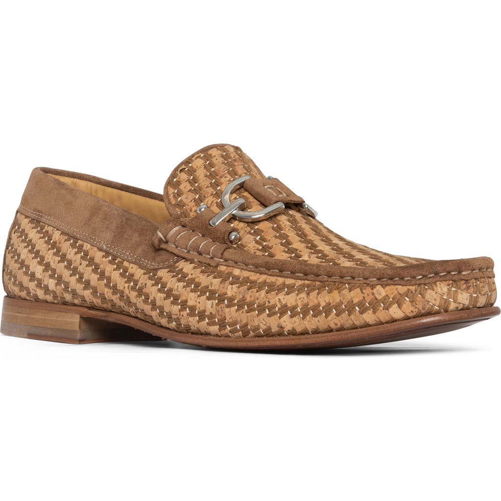 Donald Pliner Dacio Woven Bit Loafer In Natural