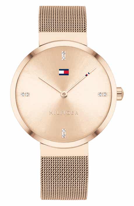 Liberty Crystal Mesh Strap Watch