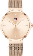 Tommy Hilfiger Liberty Crystal Mesh Strap Watch
