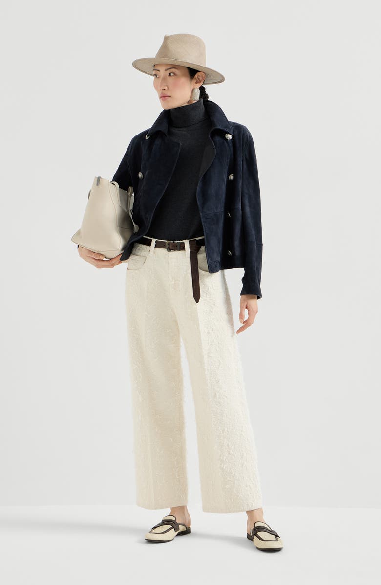 Brunello Cucinelli Cashmere sweater with monili, Alternate, color, Anthracite