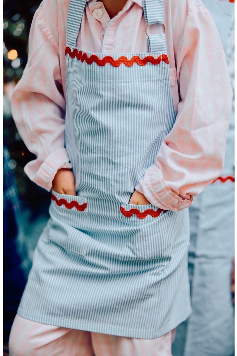 Kids' Stripe Apron, Alternate, color, BLUE STRIPE