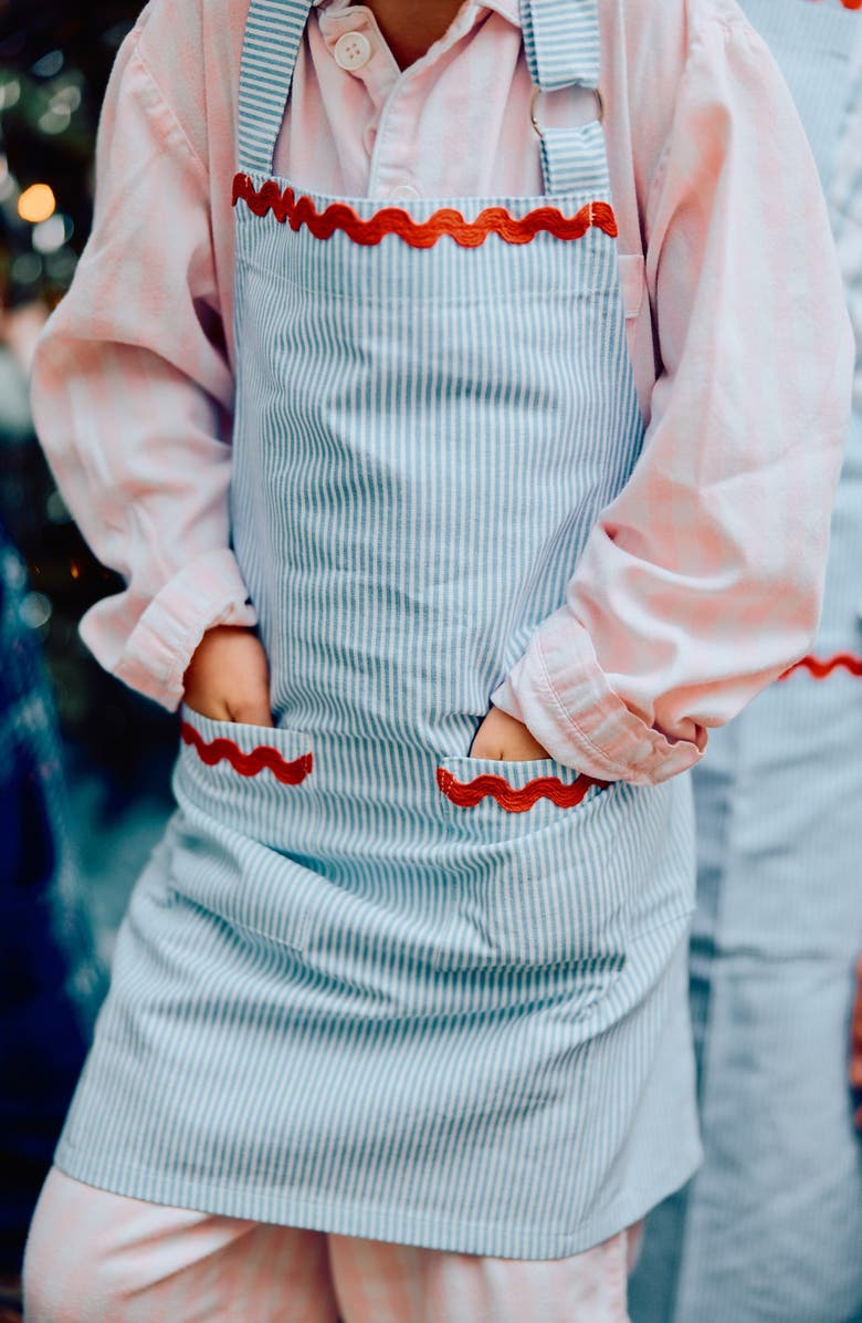 WEEZIE Kids' Stripe Apron, Alternate, color, Blue Stripe