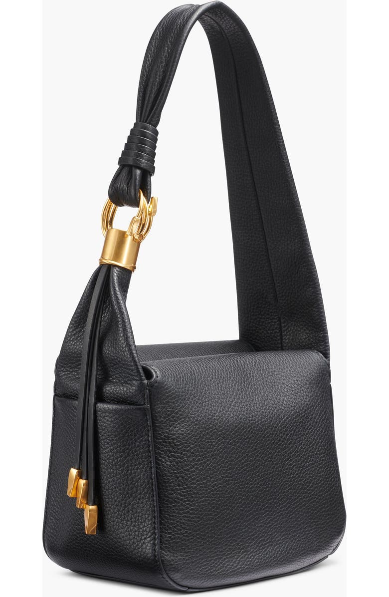 Donna Karan New York Tartan Shoulder, Alternate, color, Blk/Gold