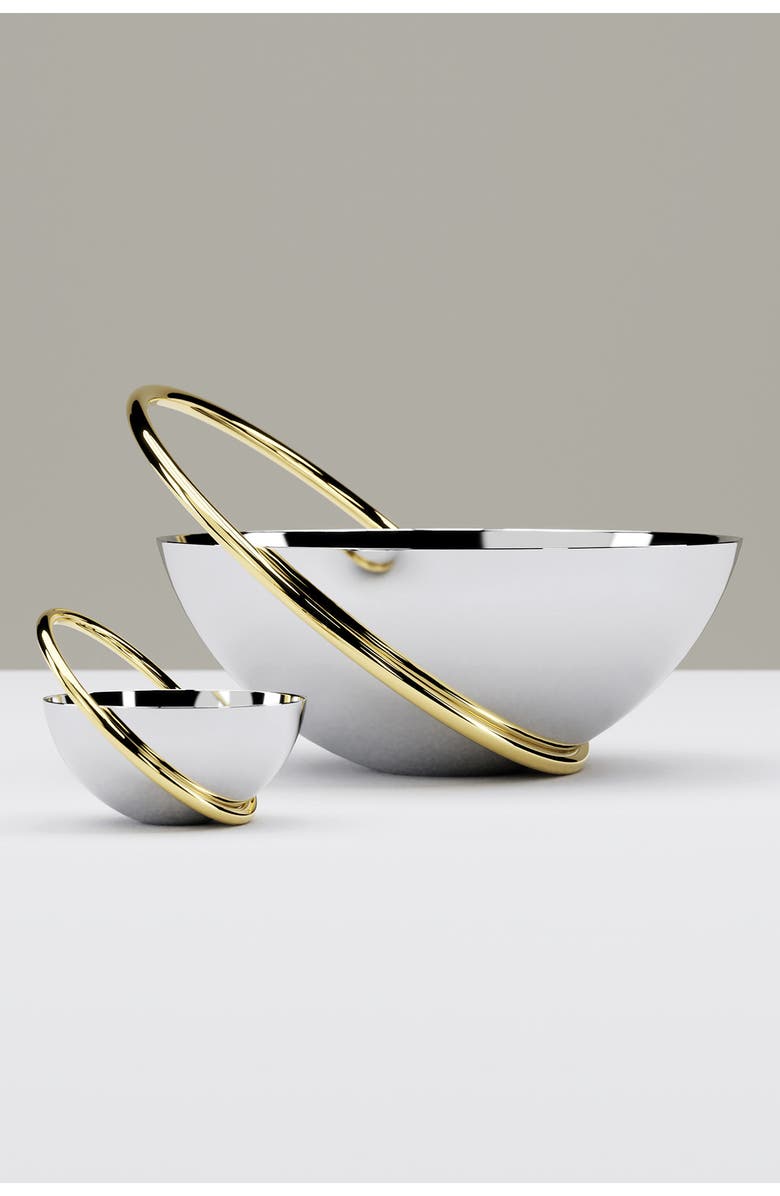 ANNA New York Ring Fruit Bowl, Alternate, color, Silver And Gold