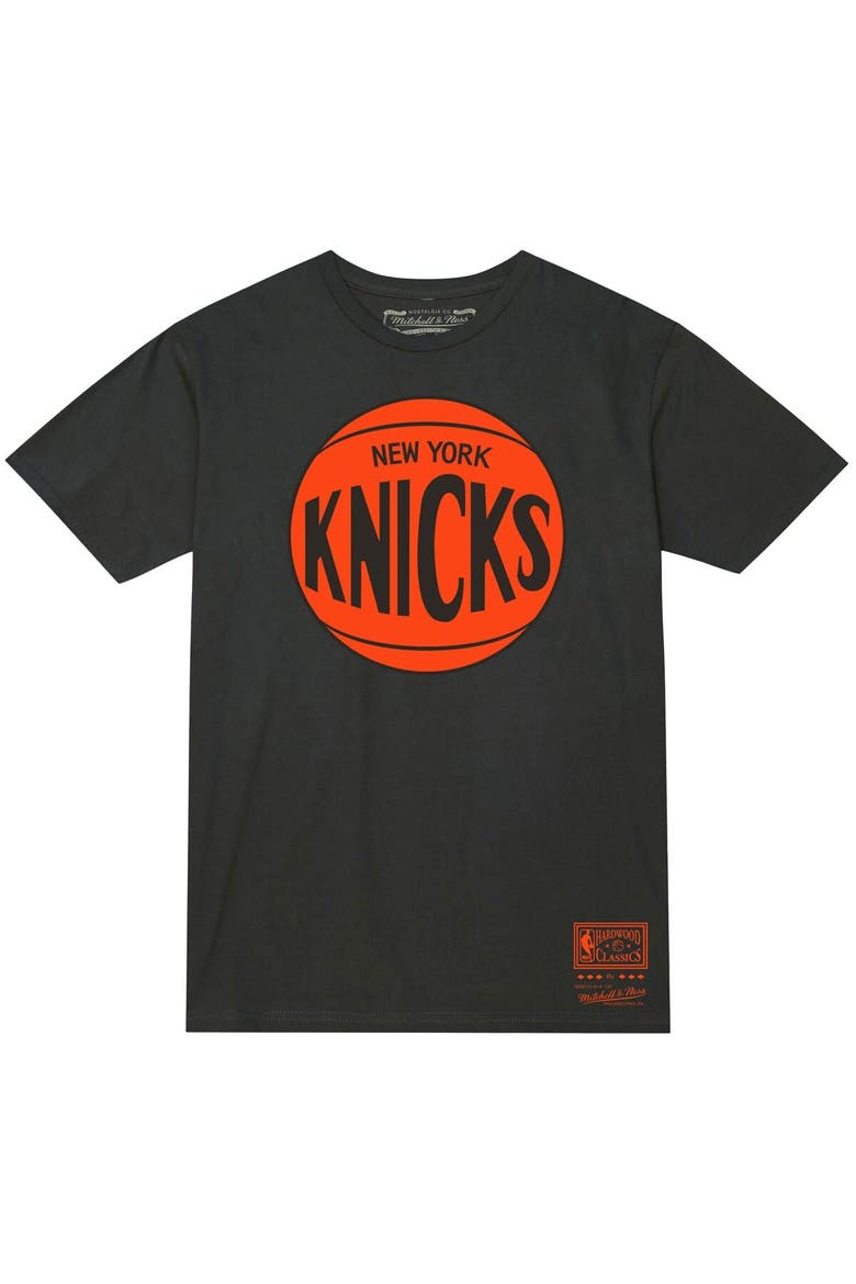Unisex Mitchell & Ness Heather Charcoal New York Knicks Hardwood Classics MVP Logo T-Shirt, Alternate, color, Heather Charcoal