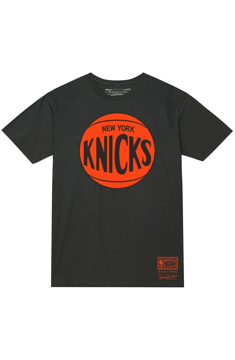 Mitchell & Ness Unisex Mitchell & Ness Heather Charcoal New York Knicks Hardwood Classics MVP Logo T-Shirt, Alternate, color, Heather Charcoal