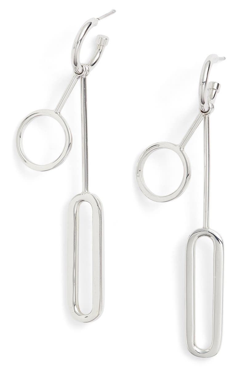 Halogen<sup>®</sup> Geo Linear Drop Earrings, Main, color,