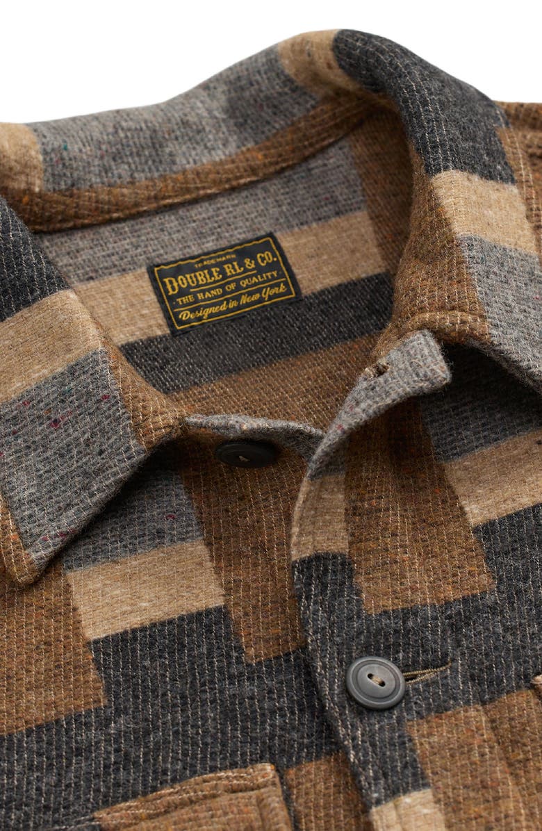 Double RL Geo Pattern Wool & Cotton Blend Jacket, Alternate, color, Blue Multi