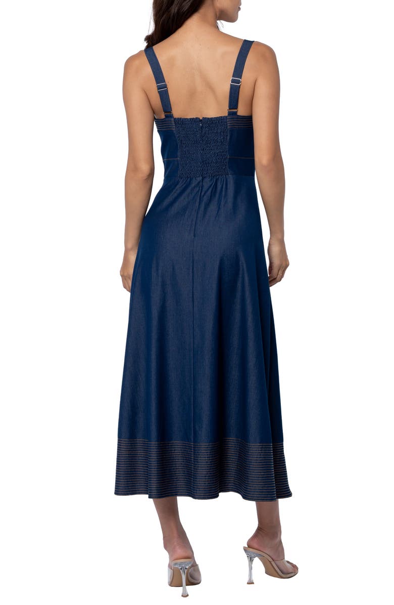 CIEBON Molli Seamed Chambray Sundress, Alternate, color, Navy