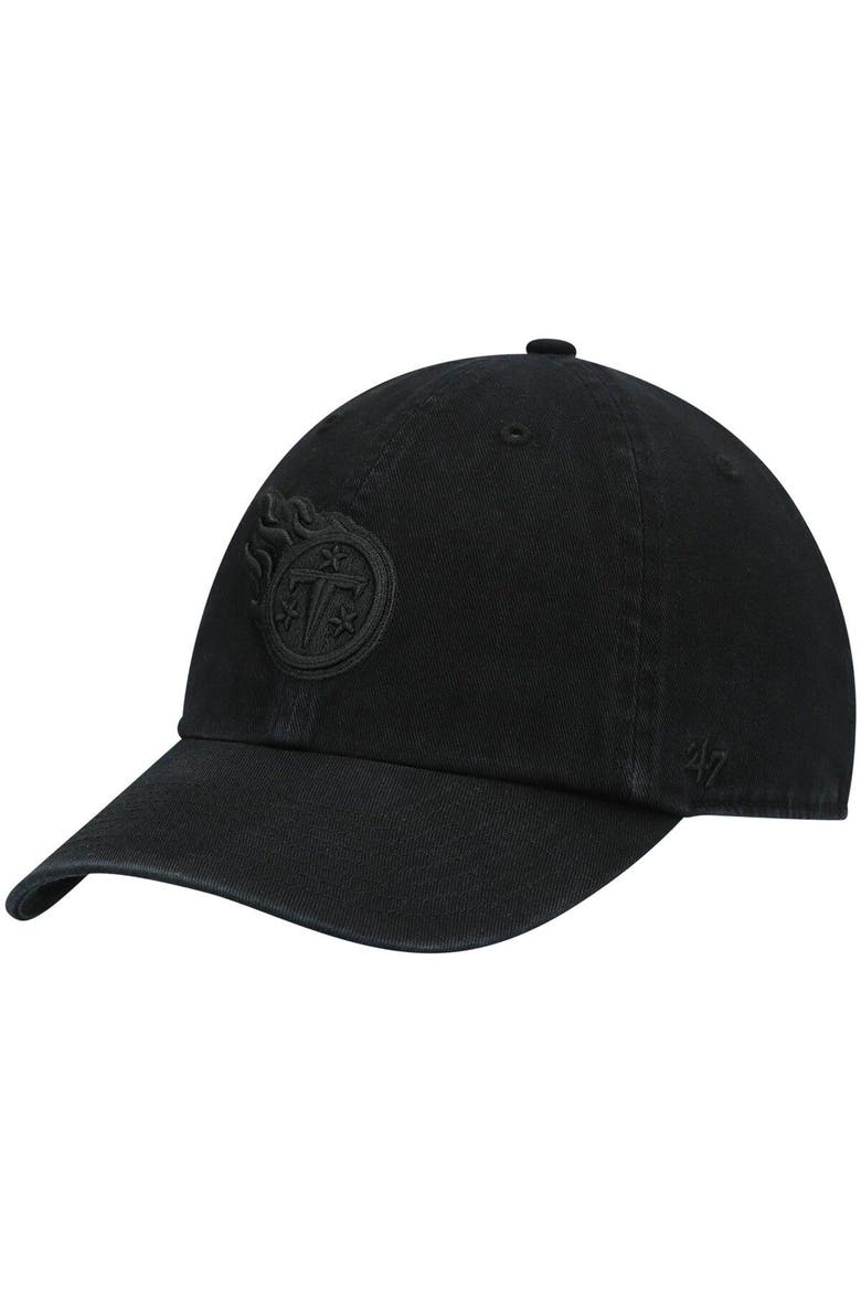 Men's '47 Black Tennessee Titans Team Tonal Clean Up Adjustable Hat, Main, color, Black