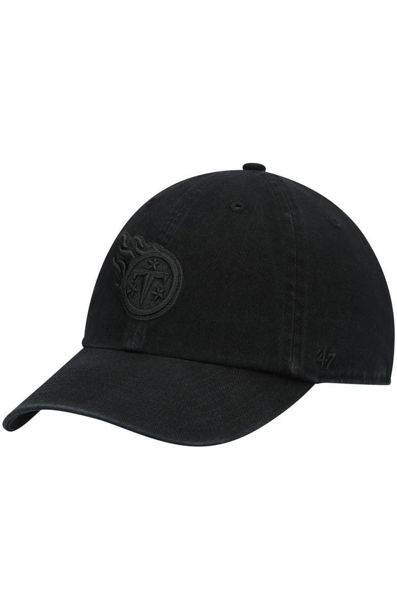 '47 Men's '47 Black Tennessee Titans Team Tonal Clean Up Adjustable Hat, Main, color, Black