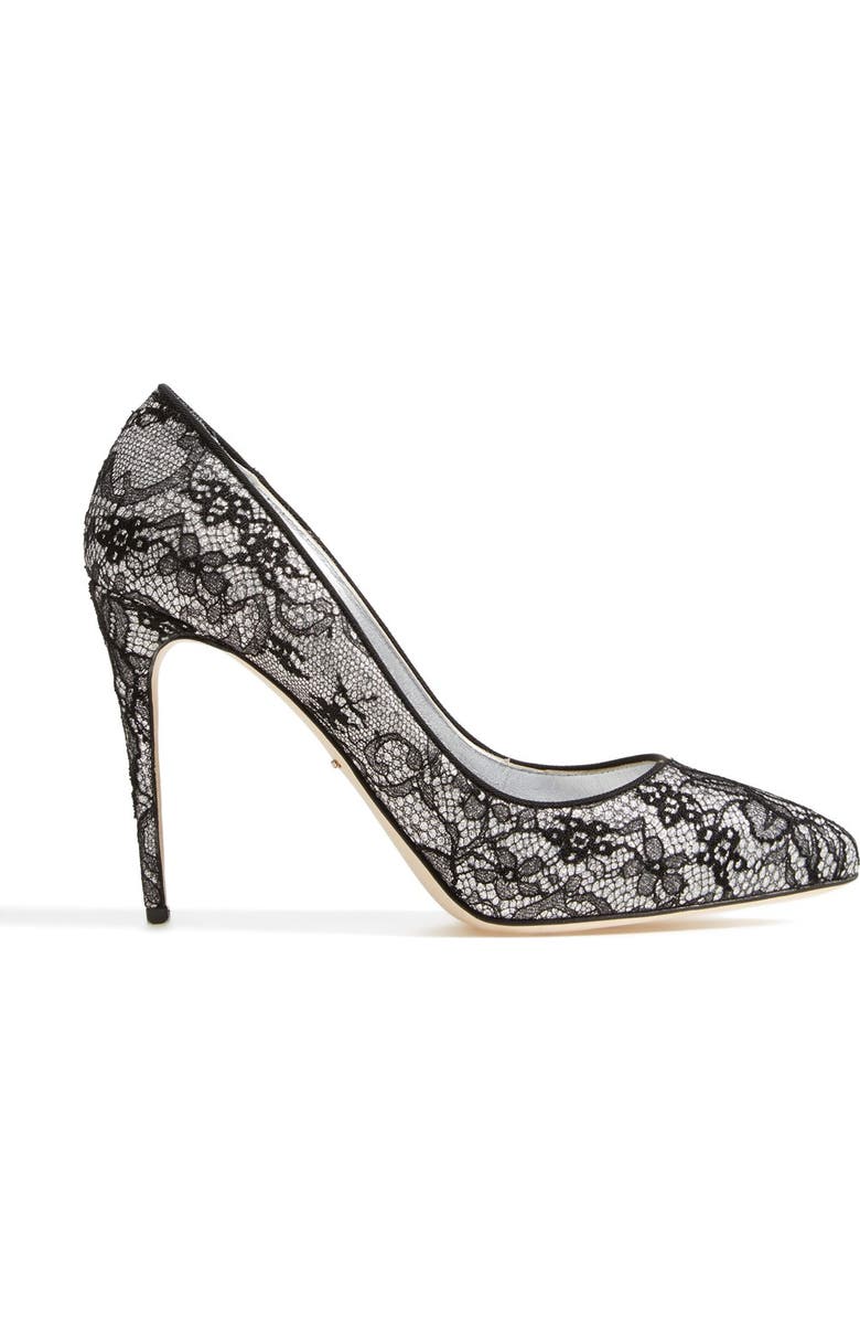 Dolce&Gabbana Lace Pointy Toe Pump, Alternate, color,