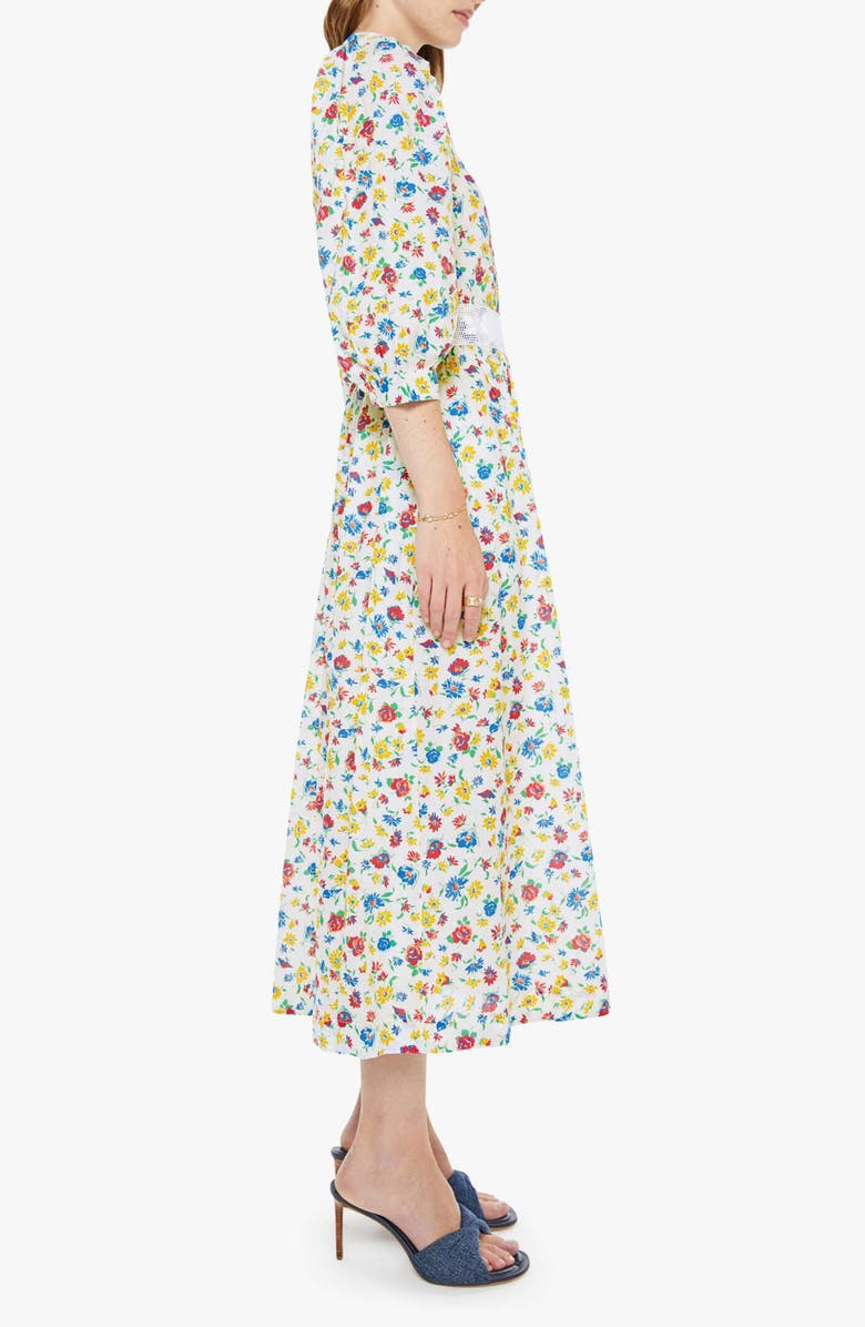 MOTHER The Love Letter Floral Cotton Dress, Alternate, color, Rose Bowl