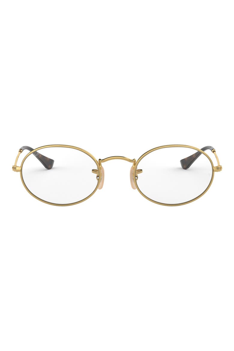 51mm Oval Optical Glasses, Main, color, GOLD