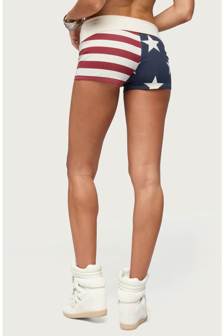 USA Foldover Shorts, Alternate, color, CREAM