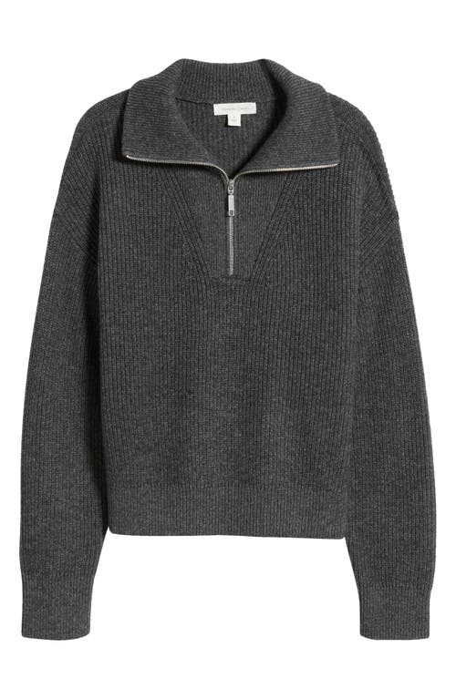 TREASURE & BOND TREASURE & BOND QUARTER ZIP MERINO WOOL & COTTON SWEATER