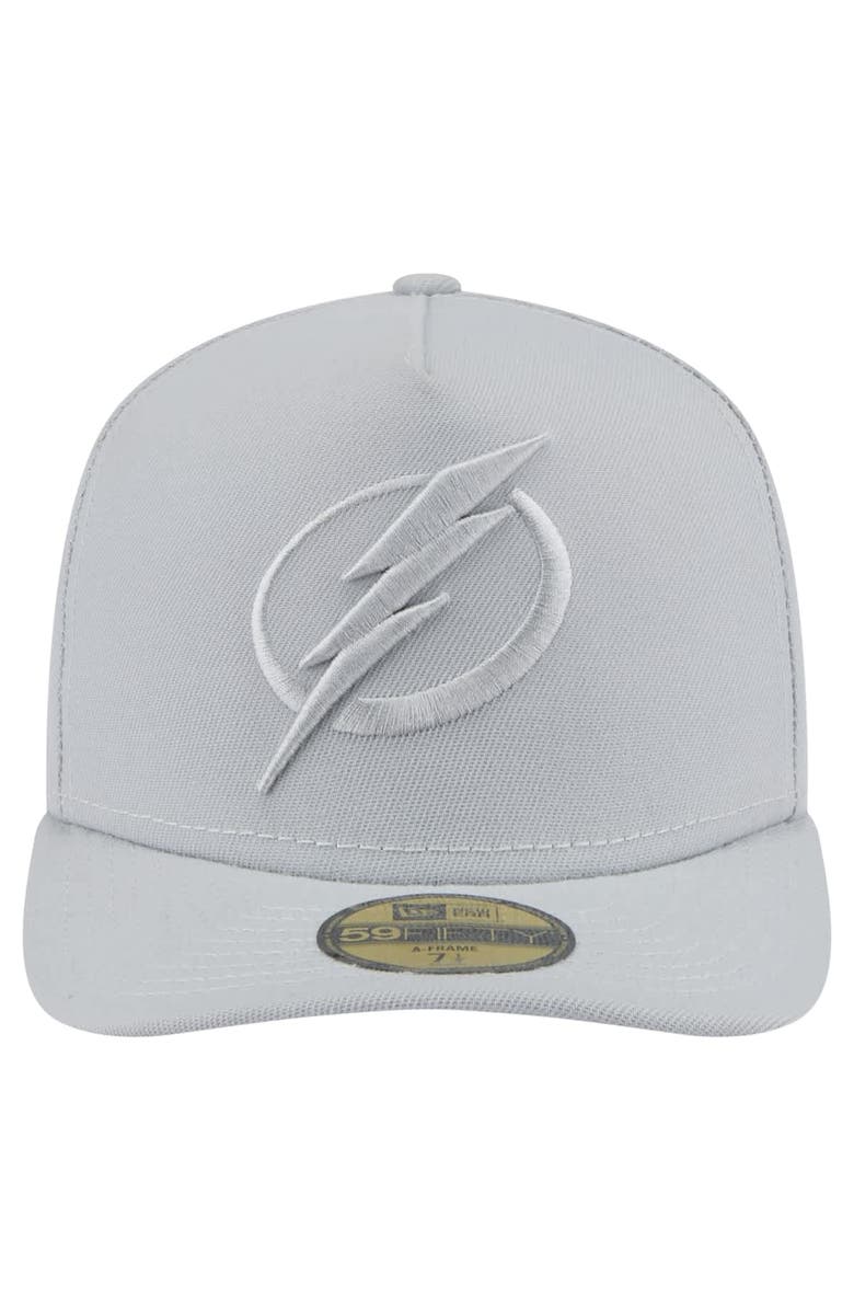 New Era Men's New Era Gray Tampa Bay Lightning Color Pack A-Frame 59FIFTY Fitted Hat, Alternate, color, 