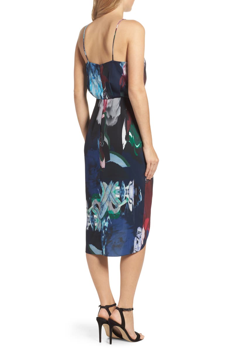 Chelsea28 Print Faux Wrap Dress, Alternate, color,