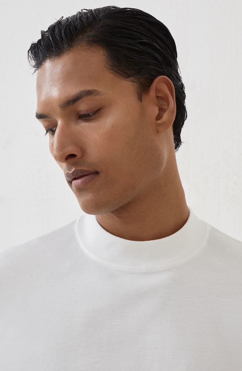 Brunello Cucinelli Jersey mock neck T-shirt, Alternate, color, Off-White