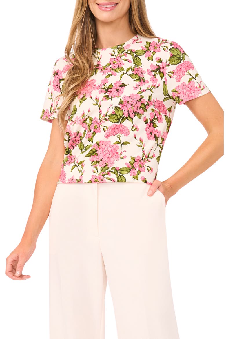 Willow Floral Jersey T-Shirt, Main, color, PINK DRINK