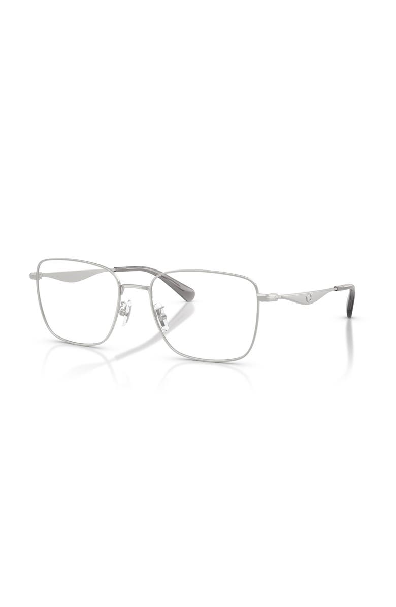 COACH 58mm Square optical glasses, Main, color, Silver