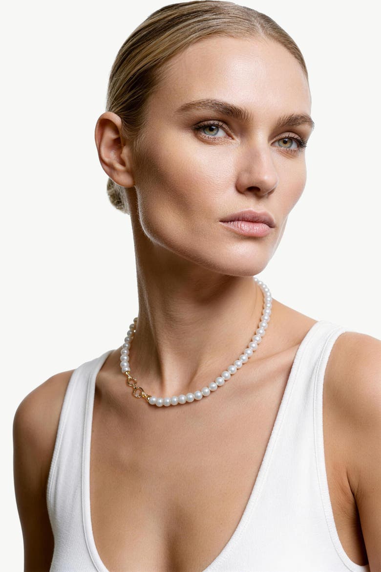 Audrey Ocean Pearl Necklace, Alternate, color, Gold